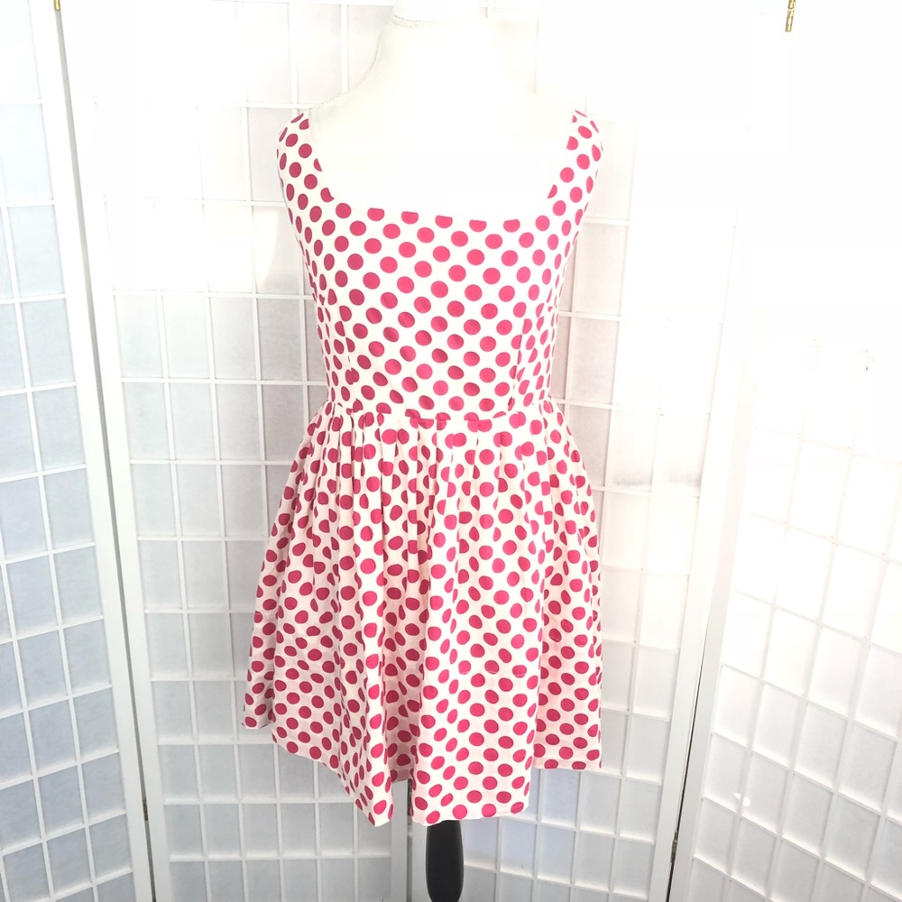 Delia’s Cream w Red Polka Dots Cotton Dress M - Picture 2 of 8